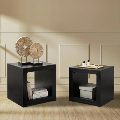 Casella 24"W Modern Wood End Table with 1 Hidden Drawer