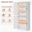70-Inch Tall Freestanding Pantry Cabinet with Doors and Adjustable Shelves in White - Storage Unit for Kitchen, Bathroom, Dining Room or Living Room-985676921