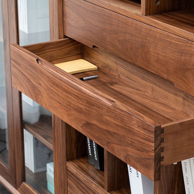 High quality walnut bookcase