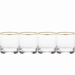 Mikasa Cal Smoke Ombre Double Old Fashioned Glasses Set of 4, 15.5 oz