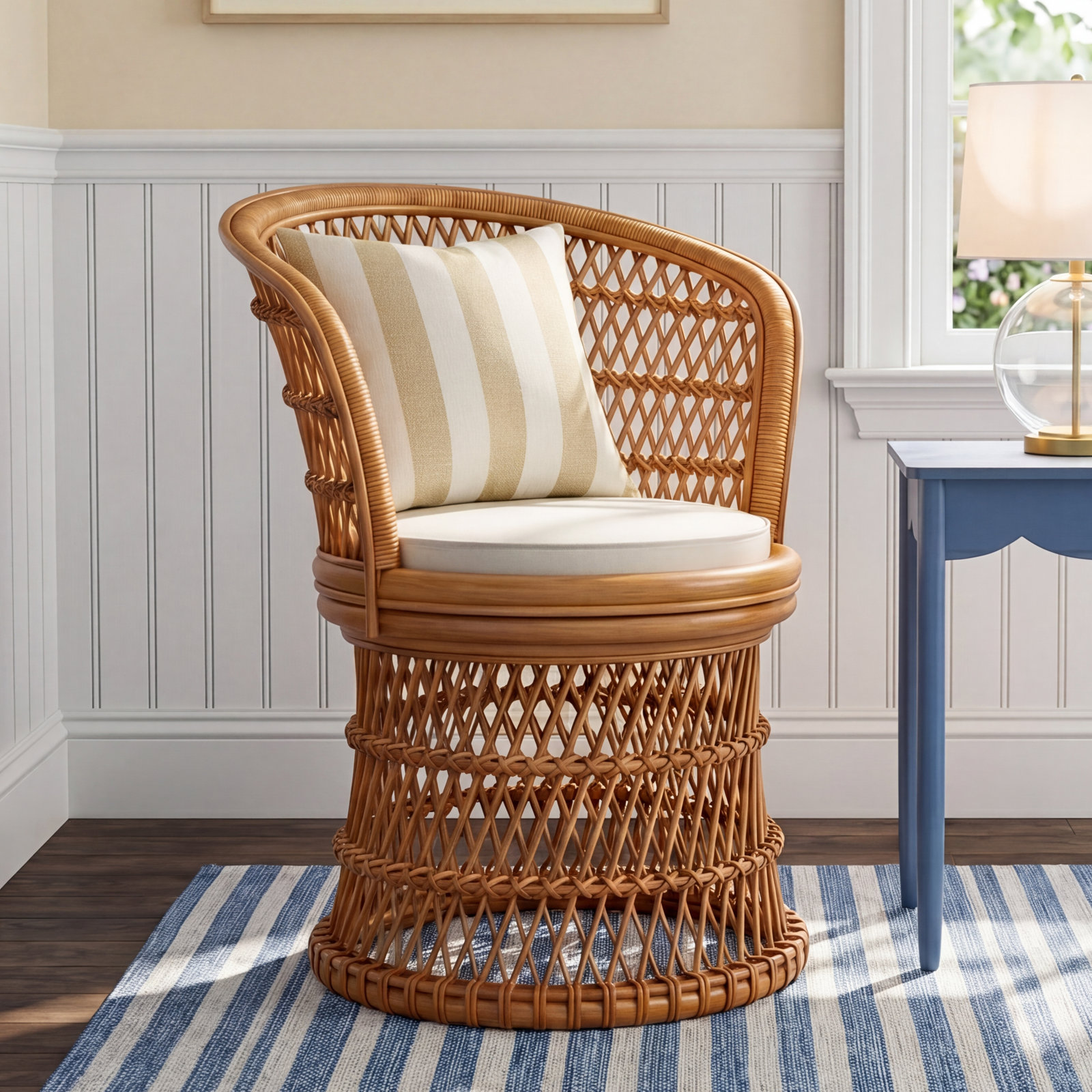 Rochellt Swivel Accent Chair, Natural
