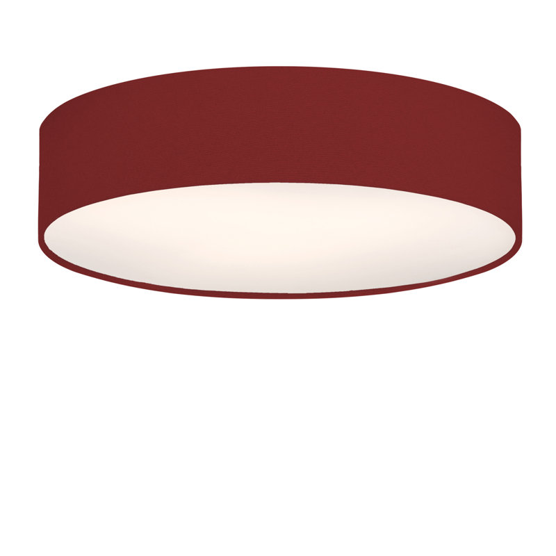 Parvin Flush Mount, 13cm H x 51cm W x 51cm D, Dark Red