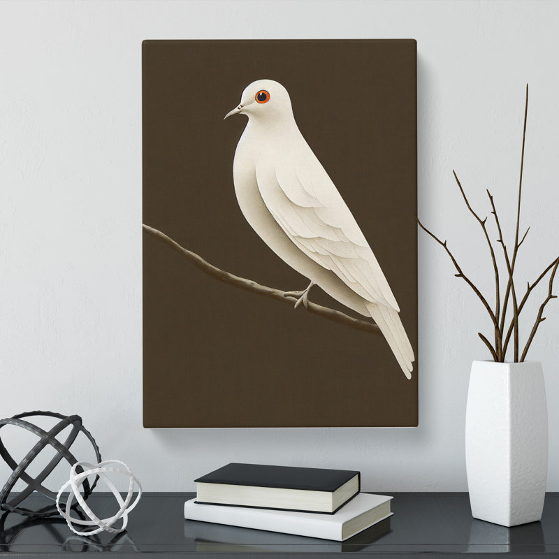 Ardi Dove Bird Resting - Wrapped Canvas Print, 50cm H x 35cm W x 3cm D, Canvas