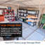 Remise de rangement extérieure en métal 12 po x 14 pi, grande remise à outils de jardin avec portes doubles verrouillables, bâtiment de jardin imperméable, patio
