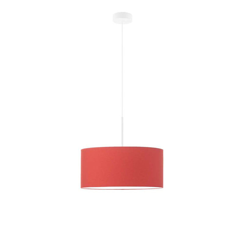 Aubryn 3 - Light Drum Pendant, White, Red, 120cm H x 40cm W x 40cm D