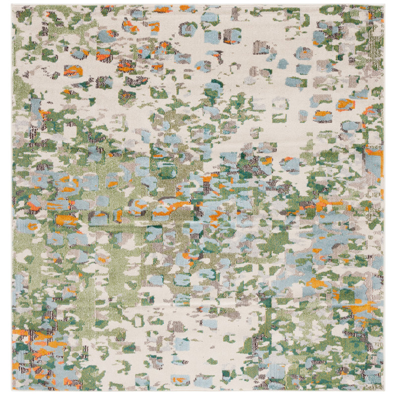 Tapis performance abstrait Monaco, Carré 6 pi 7 po