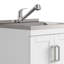 Kyle - Armoire à linge 24 po avec robinet et évier en acier inoxydable - blanc