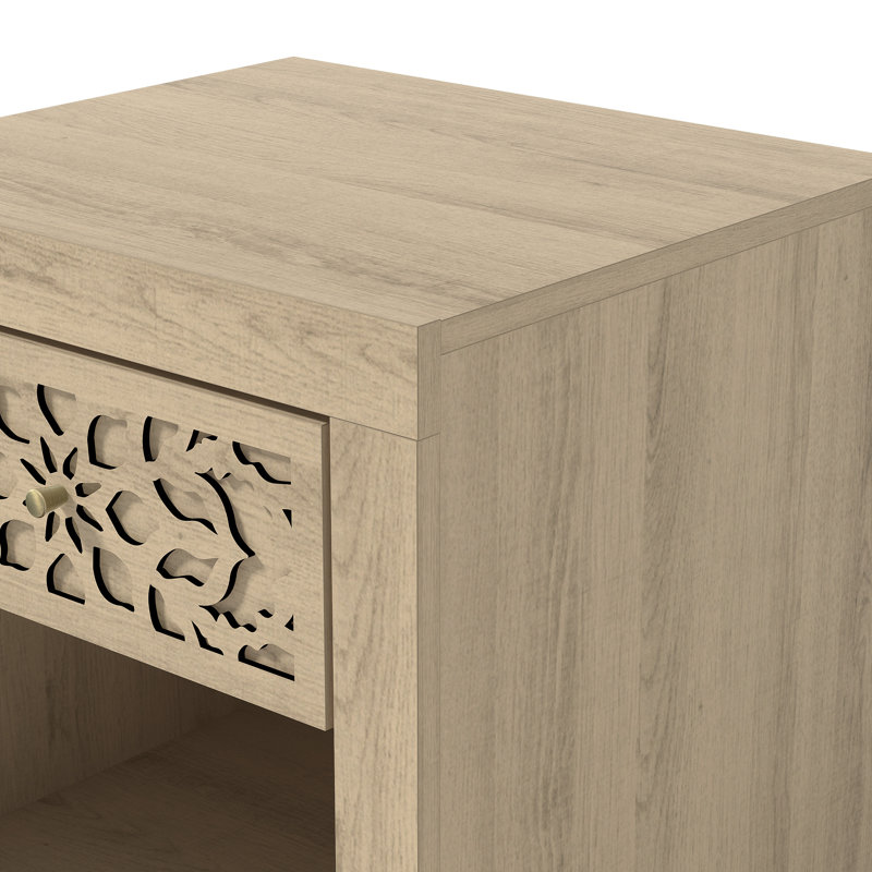 Table de chevet 1 tiroir Lukasik, Chêne d'Oslo