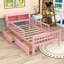 Lit simple avec tiroirs et tablettes de rangement-262780917