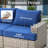7- Person Outdoor Wicker Patio Conversation Furniture Set With Fire Pit Table-1061966997