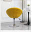 Fauteuil d'appoint pivotant en velours capitonné-162438747