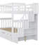 Lit superposé à escalier avec lit gigogne pour chambre à coucher, dortoir et adultes, offrant beaucoup de rangement et une utilisation polyvalente-868798991