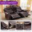 Causeuse inclinable manuelle en similicuir de 75,6 po de largeur avec console centrale et porte-gobelets-882138489