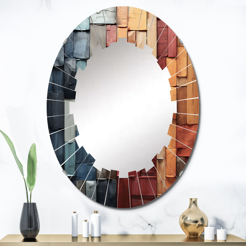 Andarta - Miroir mural moderne ovale, 36 po x 24 po
