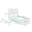 Lit plateforme tapissier avec lit gigogne simple et tête de lit-1021067096