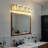 Delvon 5-Light Bathroom Dimmable Vanity Light Clear Glass & Crystal-93365604