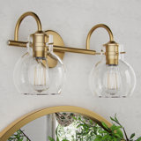 Zeline Light Dimmable Bathroom Vanity Lights with Clear Shade Vanity Light Fixture