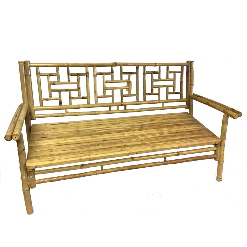Solid Wood Bamboo Outdoor Bench