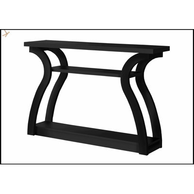 Narrow Black Laminate Console Table For Entryway And Sofa, Contemporary Design For Modern Living Spaces