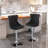 Rondel Swivel Upholstered Adjustable Height Counter Stool with Solid Wood Frame-1628223324