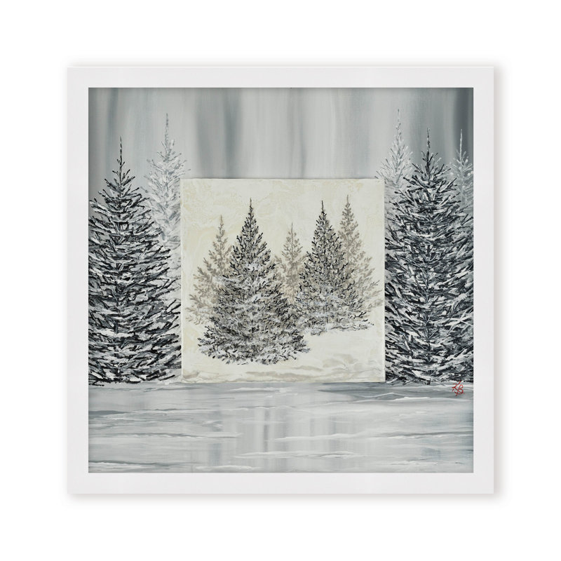 Nature Inspired "Pine Portrait" Canvas Wall Art By , 20" H x 20" W x 2.375" D, Framed Canvas, Gold