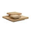 Table basse 3 pièces modulable empilable - aspect bois naturel, devant en table en bois aggloméré Mordern, table basse carrée de 39,37 pouces pour le salon, sans assemblage