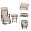 Ensemble de 3 chaises longues d'extérieur inclinables et pliantes portatives-1657606204
