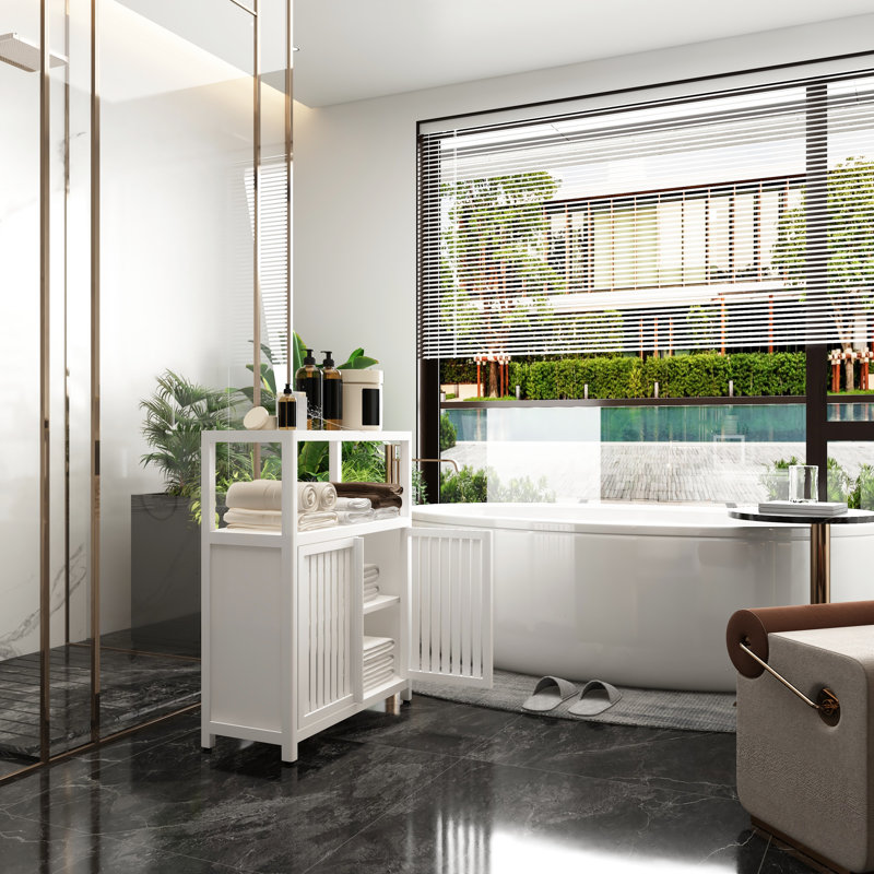 Classeur blanc pour la salle de bain et le salon - Ajout essentiel de rangement fonctionnel