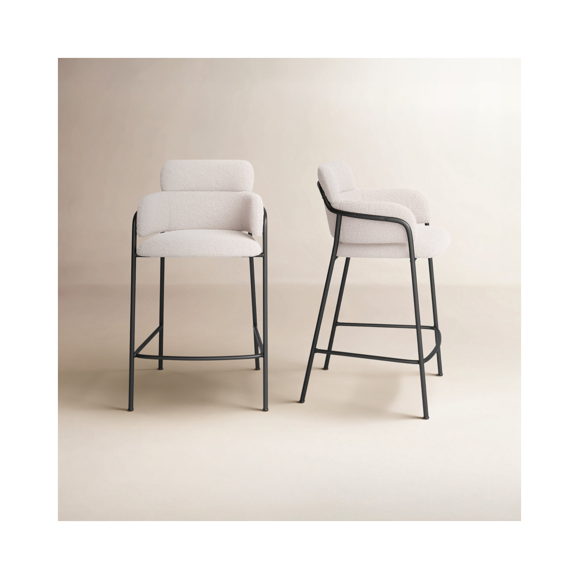 Kidman Bar & Counter Stool, Cream, Counter Stool (26" Seat Height)