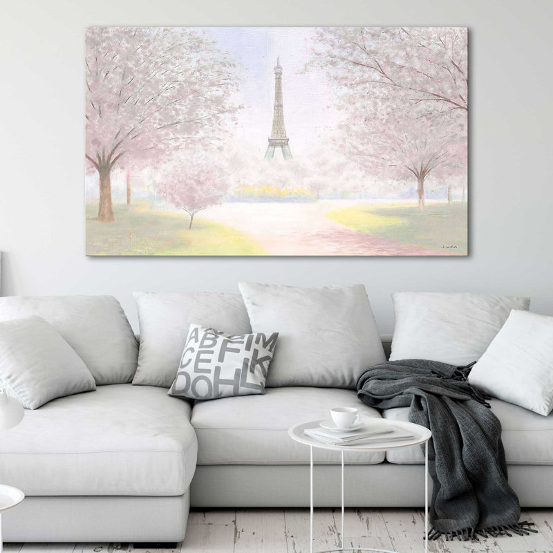 «Pretty Paris» par James Wiens - Peinture, Toile tendue, H 36 po x l 60 po x P 1,5 po