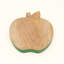 Apple-Shaped Mango Wood Serving Board with Coloured Edge – Wooden Cheese & Charcuterie Board, 24 cm