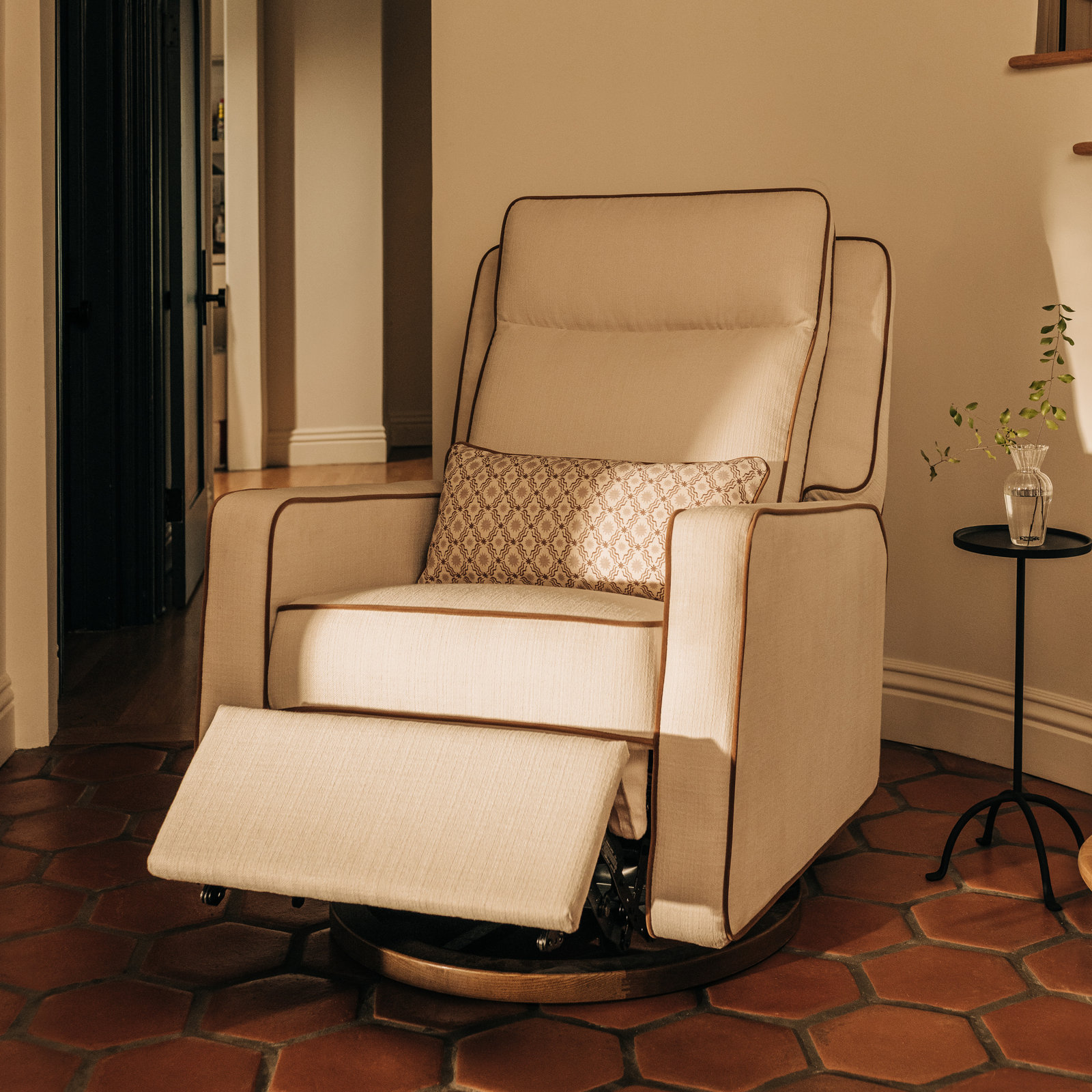 Orrin Pro Power Recliner and Swivel Glider with Power Adjustable Headrest and Lumbar Support by Nate Berkus