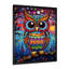 Décoration murale chouette colorée pendant la nuit II - Hibou-108454625-136730360