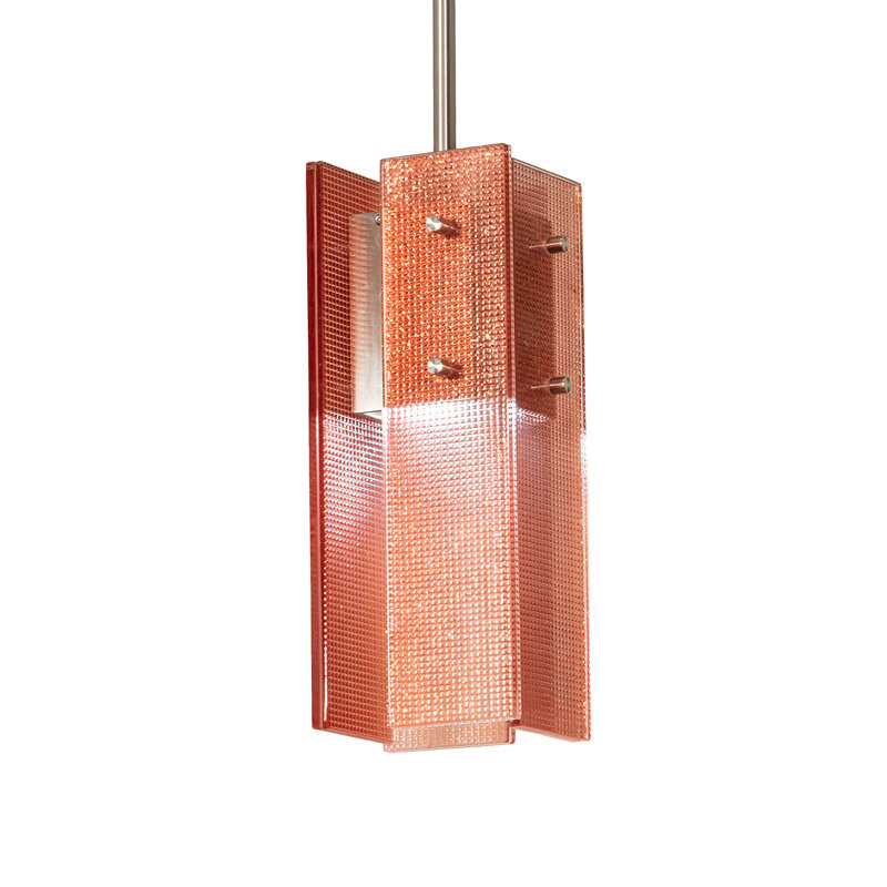 Shutter Meyda 1 - Light Pendant, Nickel, Red