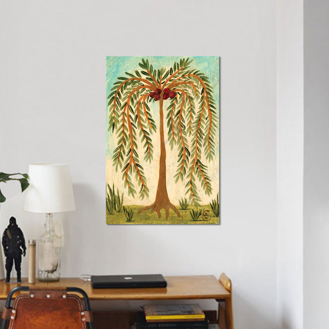 « tree of life ii », reproduction d’art sur toile, H 32 po x l 24 po x P 1 po, Papier d'art encadré noir, Blanc