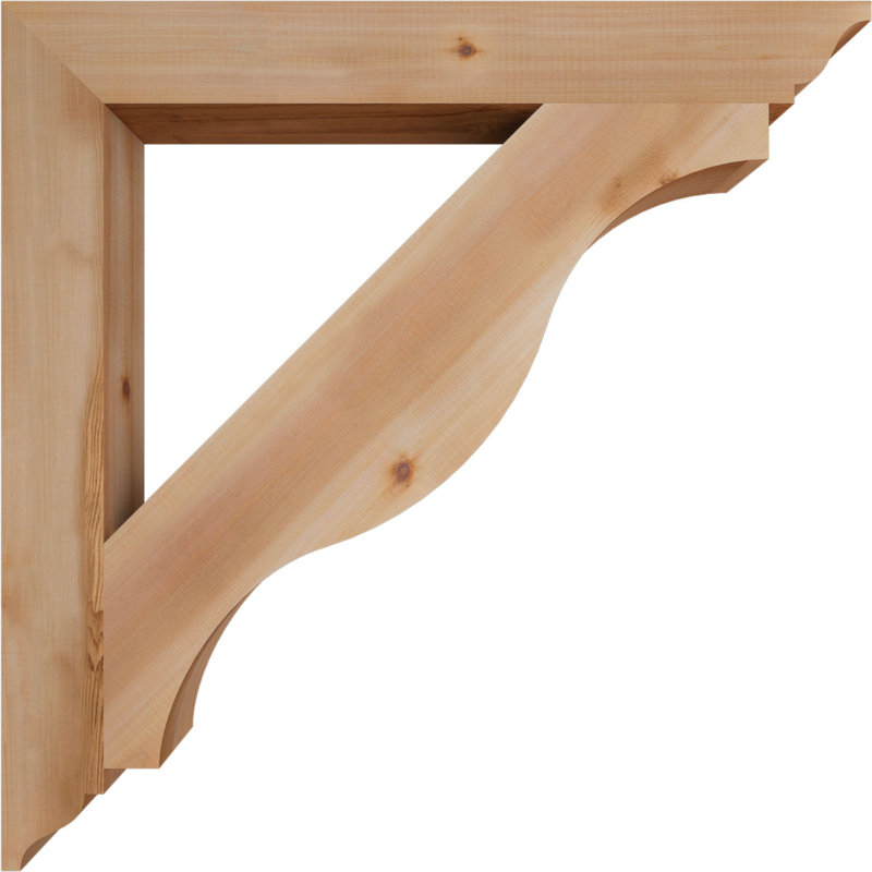 Support traditionnel Funston, Cèdre rouge de l'Ouest, Lisse, H 34 po x l 3,5 po x P 34 po