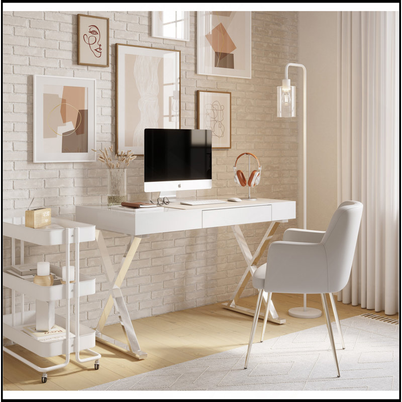 Bureau contemporain blanc par Lumisource