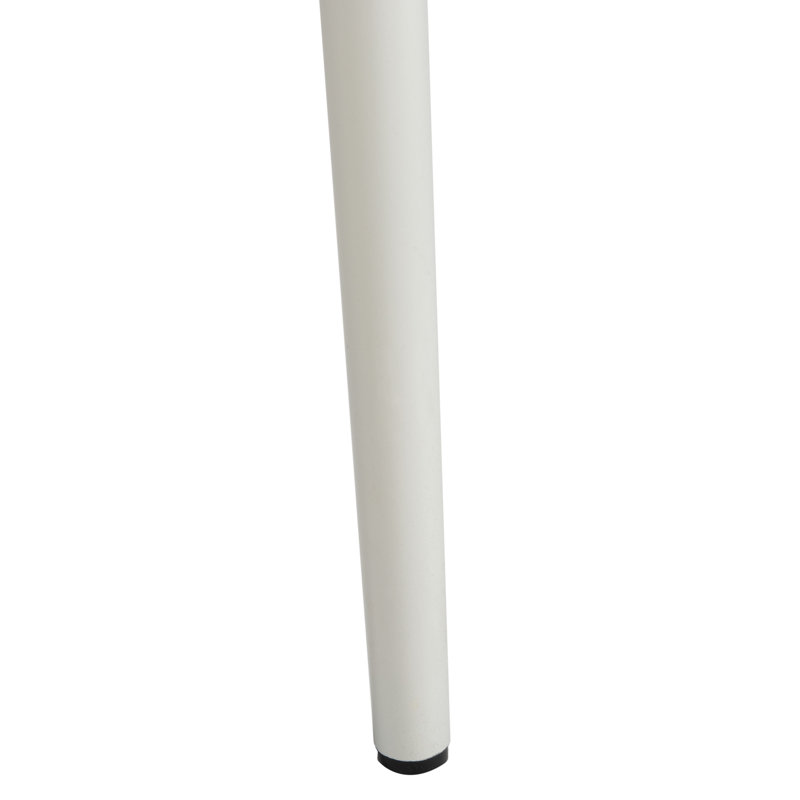 Chaise de patio empilable Davion, Blanc mat