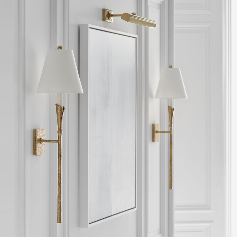 Chapman and Myers Aiden Large Tail Sconce, Gilded Iron