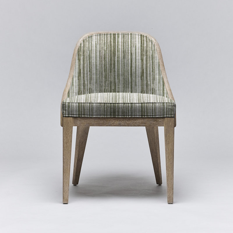 Siesta Upholstered Dining Chair, White Ceruse, Cream Weave