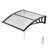 Awnings for Door Entrance, 38 x 40 in, Exterior Front Door Window Awnings with Drainage & ABS Bracket, Rain Snow Sun Protection, Overhang Polycarbonate Door Canopy for Porch Patio, Clear-123327075-123327072