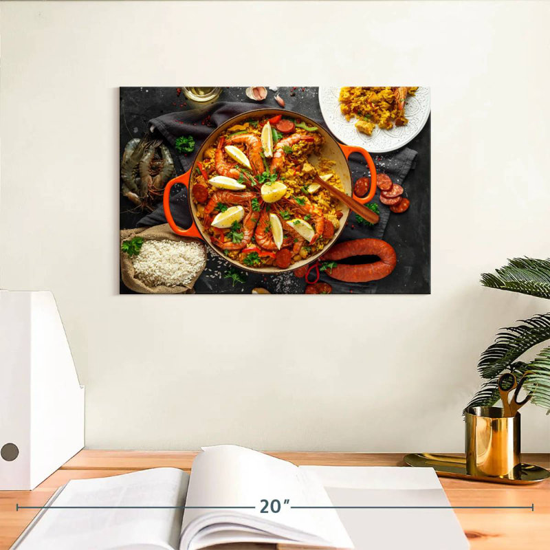 Paella aux fruits de mer Yarlin, H 8 po x l 12 po
