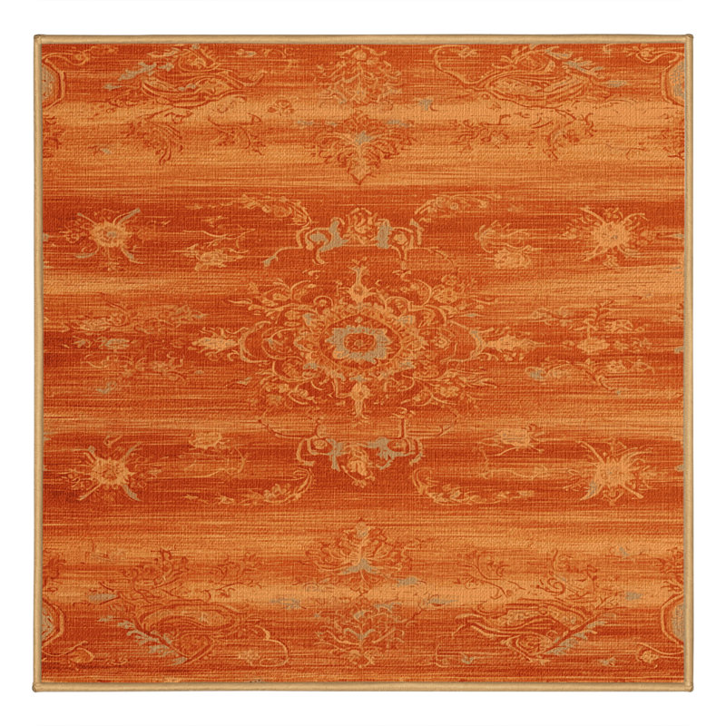  Tapis nautique lavable Sunset oranges, Carré 8 pi