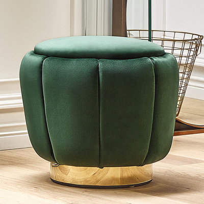 Scarlett 43cm Wide Tufted Round Standard Ottoman