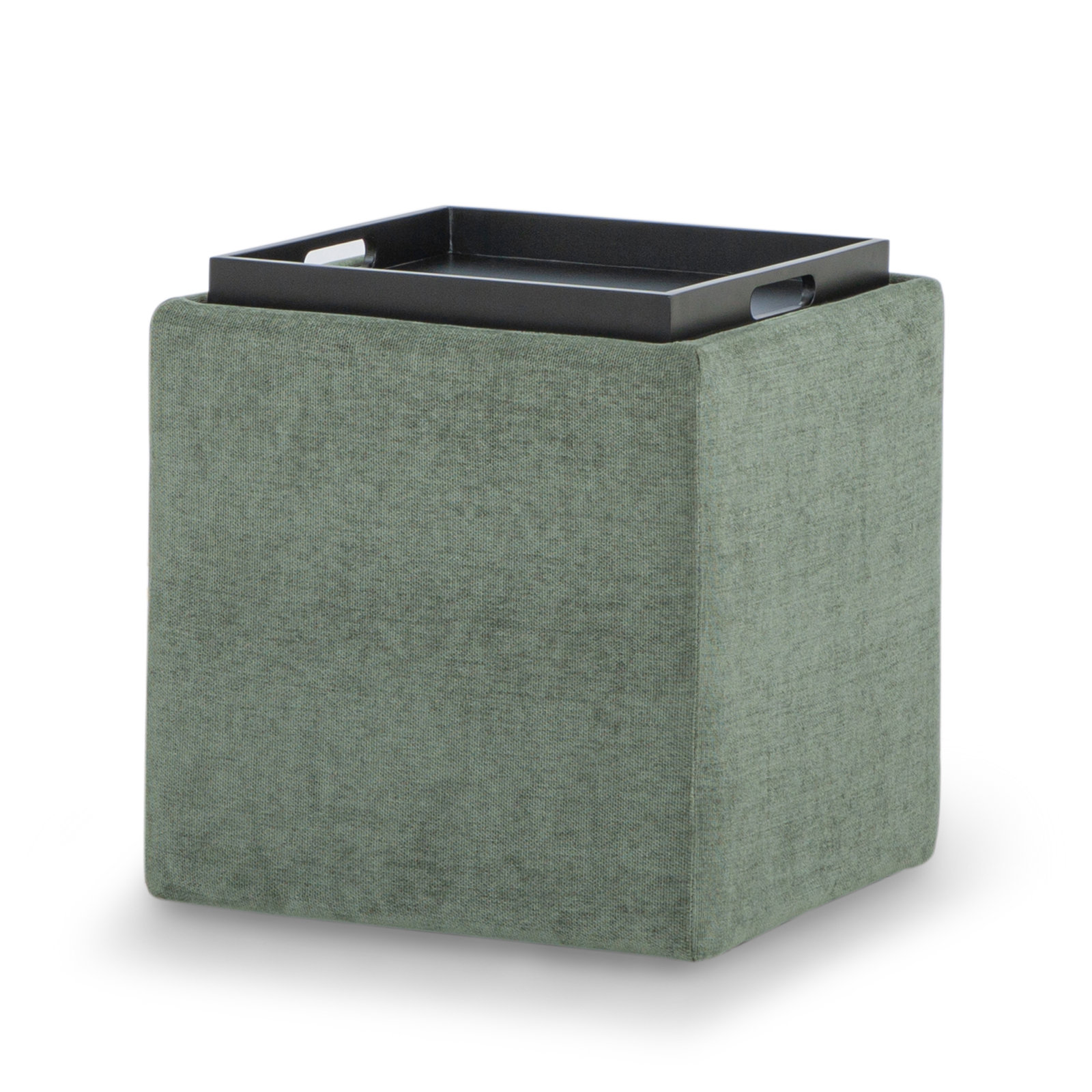 18" Storage Ottoman Cube, Honeycomb Forest Chenille