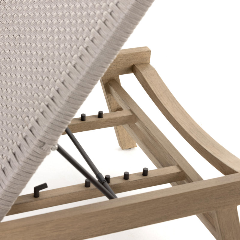 Neecy Outdoor Teak Chaise Lounge