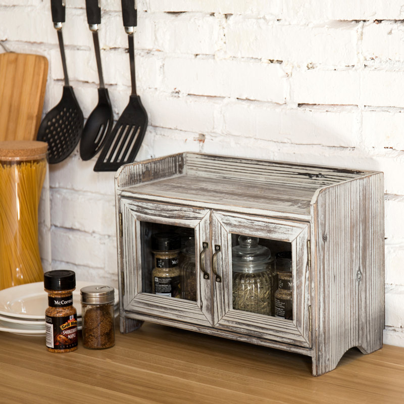 Thynedale Solid Wood Accent Cabinet, Brown/White