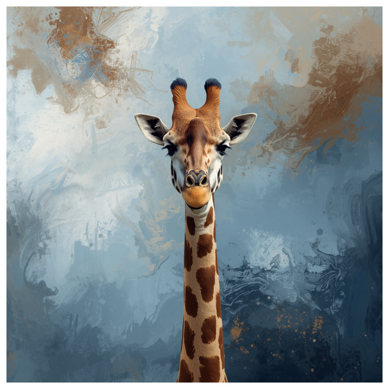 Tapisserie murale girafe abstraite, 104in H x88 with 4 Grommets