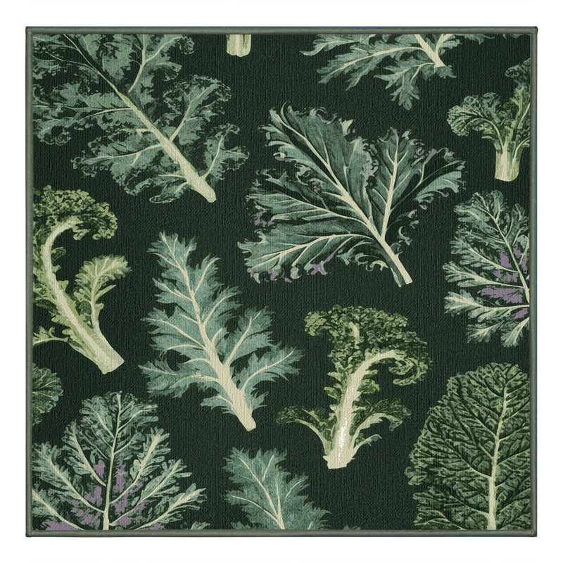  Tapis lavable Kale Brassica oleracées, Carré 7 pi