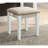 White Transitional Vanity Set with Padded Stool: Core Design, Storage Drawers & Central Mirror-1562149967